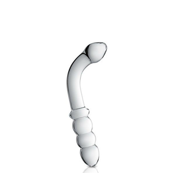 Glass Dildo 8 Clear Glossy Toys  
