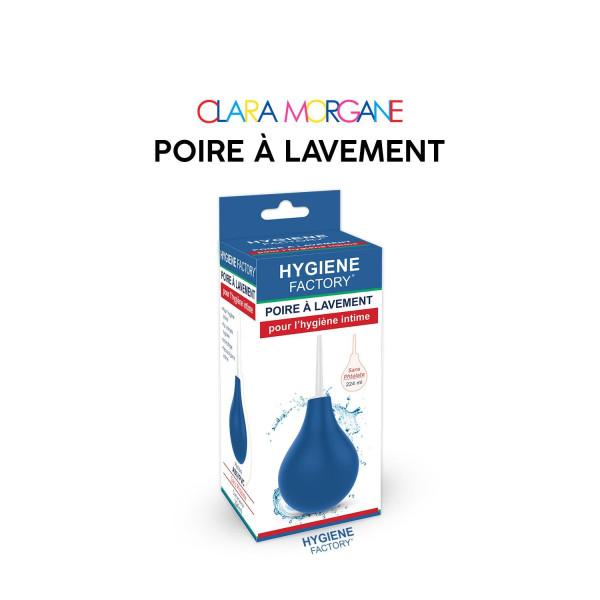Poire à lavement bleue