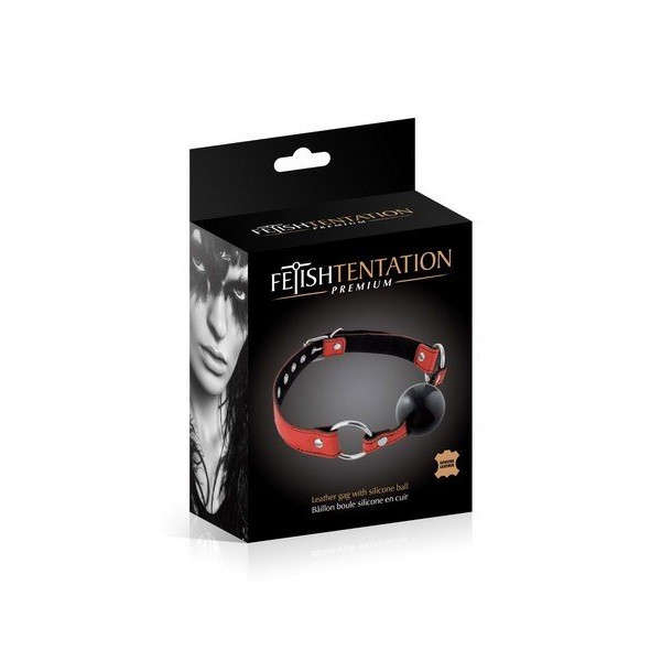 Baillon Ball Couro Bovino Vermelho
