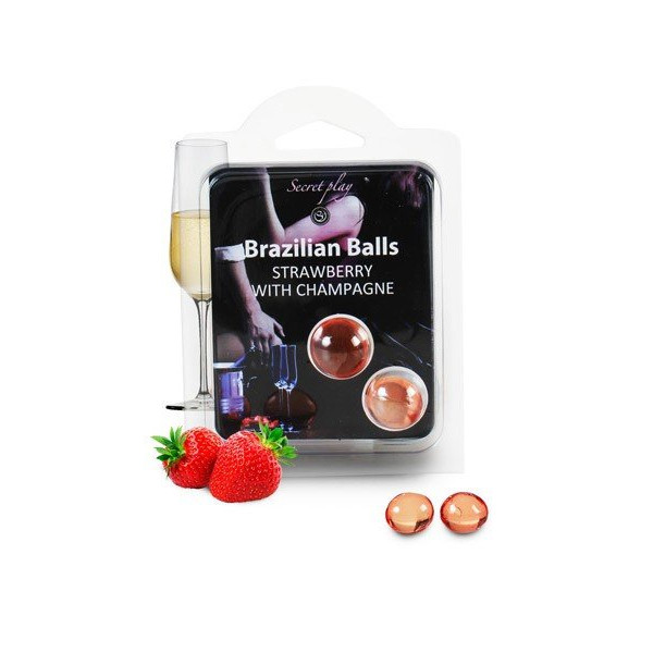 2 Brazilian Balls Champagne Strawberry